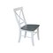 International Concepts Set of Two X-Back Chair, with Solid Wood Seat, White/Heather Gray C05-613P - alternate 9